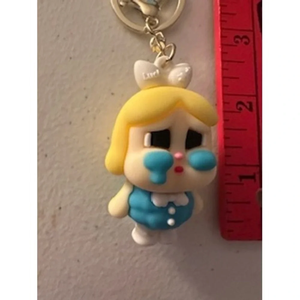 Crybaby Blue Crying Girl Keychain Wristlet Strap Bag Charm Accessory